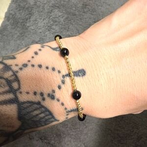 Gold and Onyx Bracelet 14K